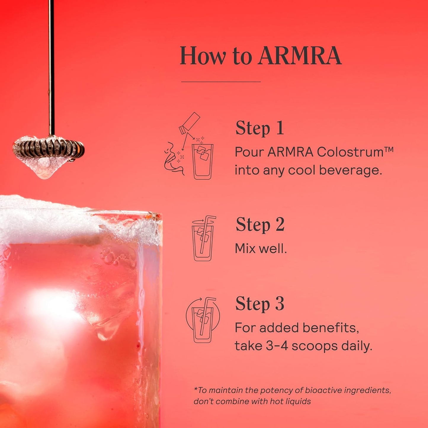 ARMRA Colostrum™ Powder | Unflavored | Gut Health & Bloating | Skin & Hair | Immunity | Keto, Gluten & Fat-Free | 120 Servings